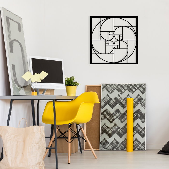 Wallity Golden Ratio Escultura de pared Negra Wallity Golden Ratio Escultura de pared Negra